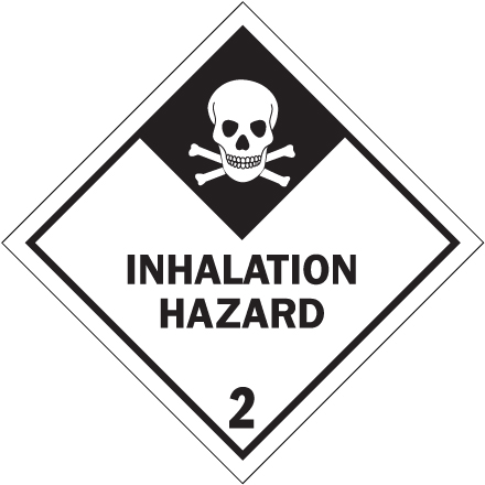 4 x 4" - "Inhalation Hazard - 2" Labels